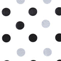 freckled sage big dot black and silver oilcloth swatch