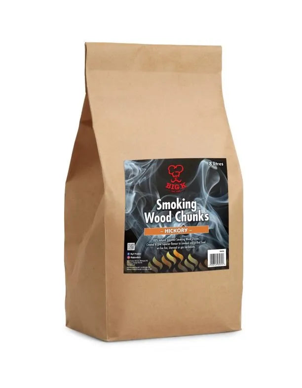 Hickory Wood Chunks smoking bag for outdoor grilling