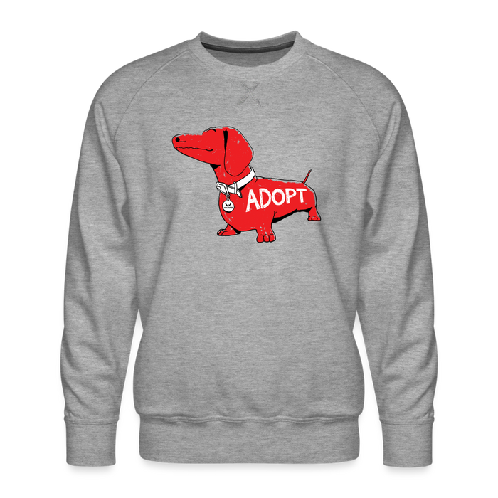 "Big Red Dog" Unisex Premium Sweatshirt - heather grey