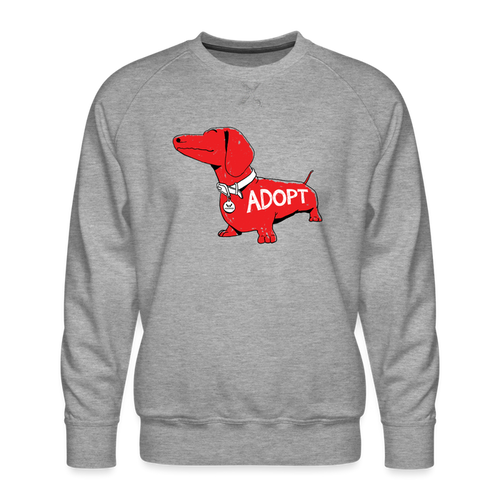 "Big Red Dog" Unisex Premium Sweatshirt - heather grey