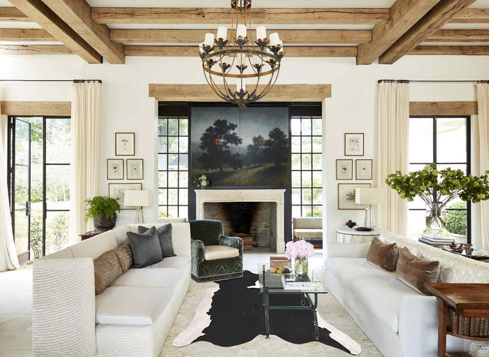 Black and White Cowhide Rug #B10517