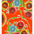 freckled sage bloom orange oilcloth swatch