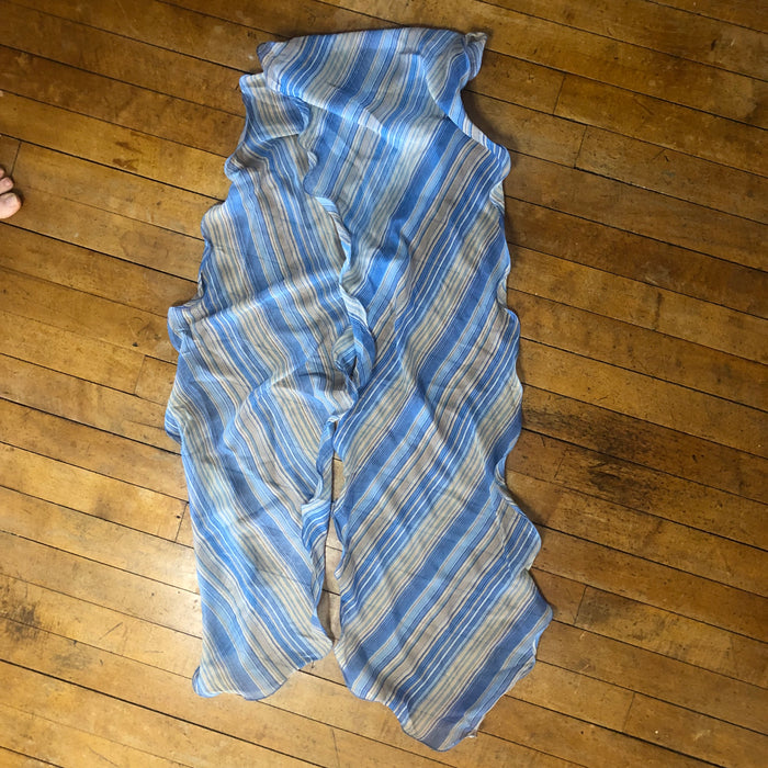 Blue Striped Long Unbranded Scarf