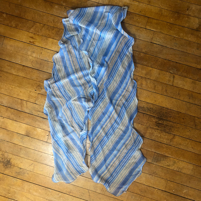 Blue Striped Long Unbranded Scarf