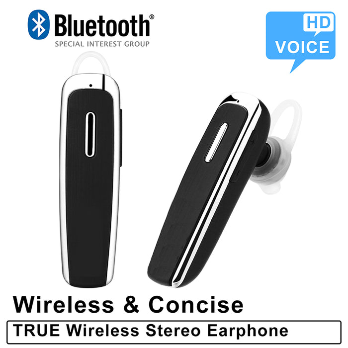 Bluetooth Wireless Trucker Headset Earpiece Hands-Free Mic Noise Cancellation