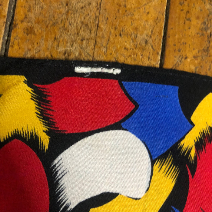 Bold Yellow Blue Red Abstract Unbranded Floral Scarf