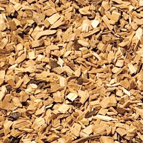 Close-up of chopped apple wood chips for smoking and barbecue