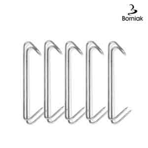 Set of Borniak stainless steel hooks for smoking, 5 hooks