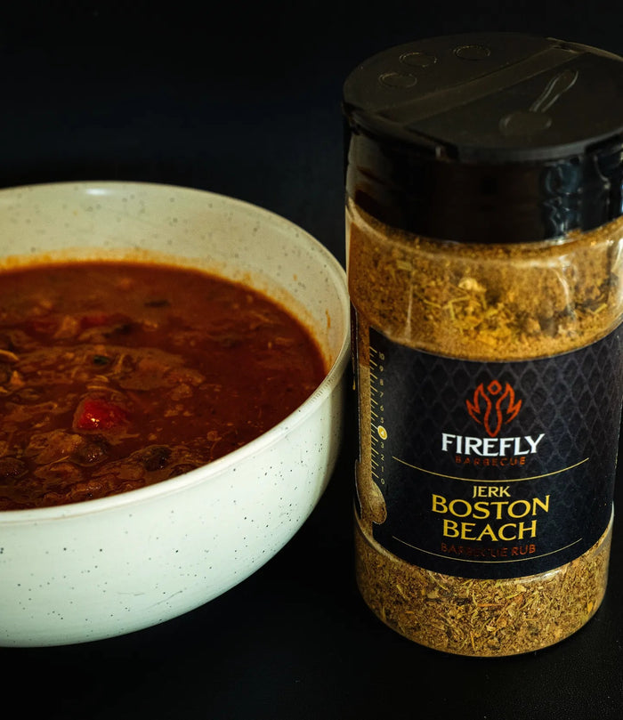Boston Beach Jerk Rub with stew