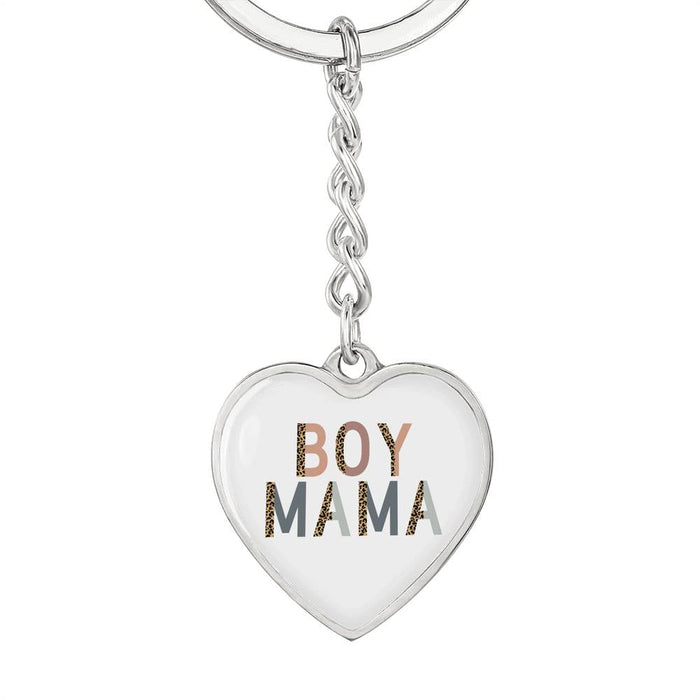 Boy Mama Key Chain, Boy Mama Gift, Leopard Boy Mama, Gift for Boy Mom, New Mom Gift Jewelry