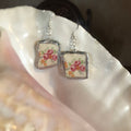 Broken Pottery Artisan Made Earrings Made In USA Plate Dangle Earrings