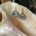 Broken Pottery Artisan Made Earrings Sango One World Japan Plate Handcrafted Dangle Earrings