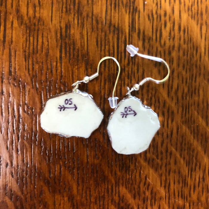 Broken Pottery Artisan Made Earrings Sango One World Japan Plate Handcrafted Dangle Earrings