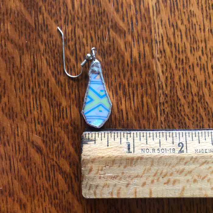 Broken Pottery Artisan Made Pendant And Dangle Earring Set Sango One World Japan Plate Handcrafted Jewelry Set