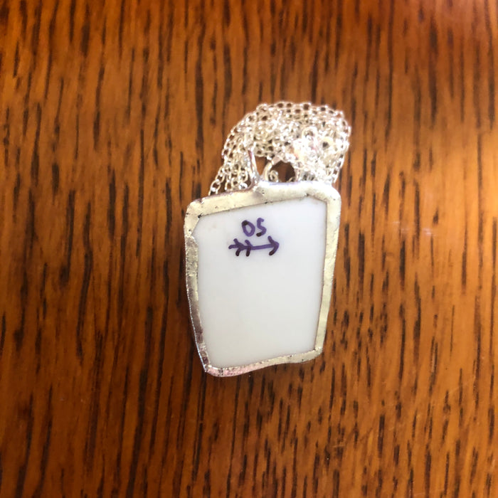Broken Pottery Artisan Made Pendant Ekco International Made In Japan Plate Handcrafted Necklace 1 in x 1 in