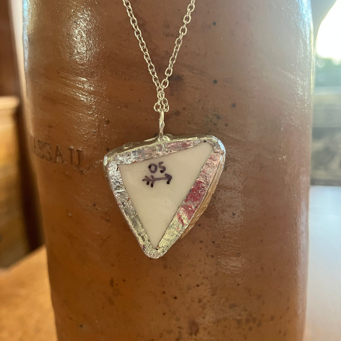 Broken Pottery Artisan Made Pendant Molly Hatch Mug Handcrafted Necklace 1 in x 1 in