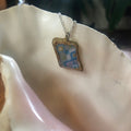 Broken Pottery Artisan Made Pendant Sango One World Japan Plate Handcrafted Necklace 3/4in x 3/4in
