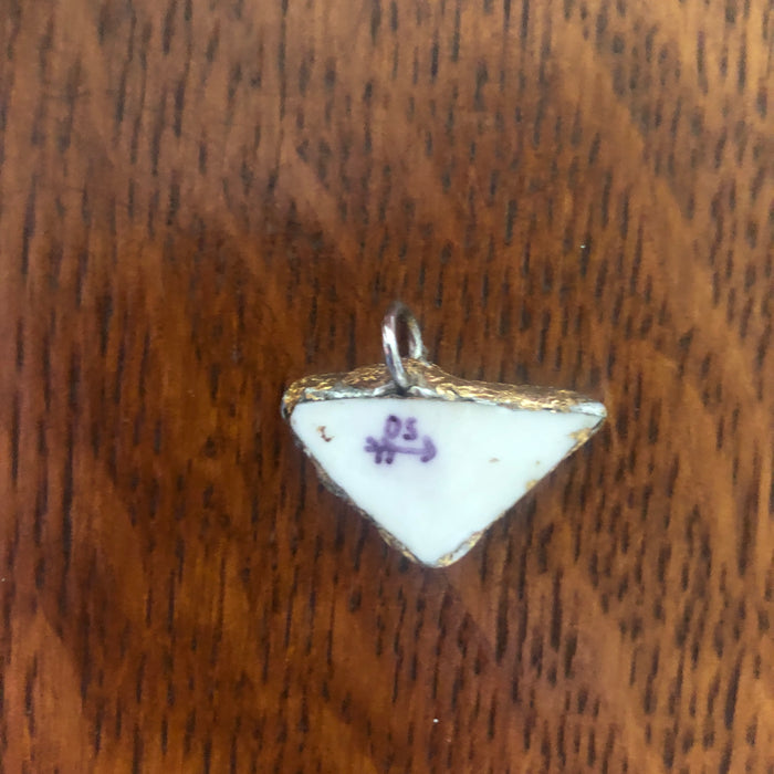 Broken Pottery Artisan Made Pendant Sango One World Japan Plate Handcrafted Necklace 3/4in x 1in