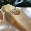 Broken Pottery Artisan Made Pendant Style House Rose Garden Made In Japan Plate Handcrafted Necklace 1.5in x 13/16in