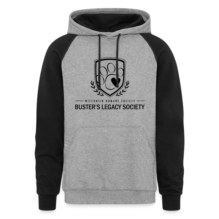 Buster's Legacy Society Colorblock Hoodie - heather gray/black