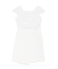 By Debra Girls Abigail White Boucle Envelope Sheath Dress Girls Special Dresses By Debra White Y/XS (6X)