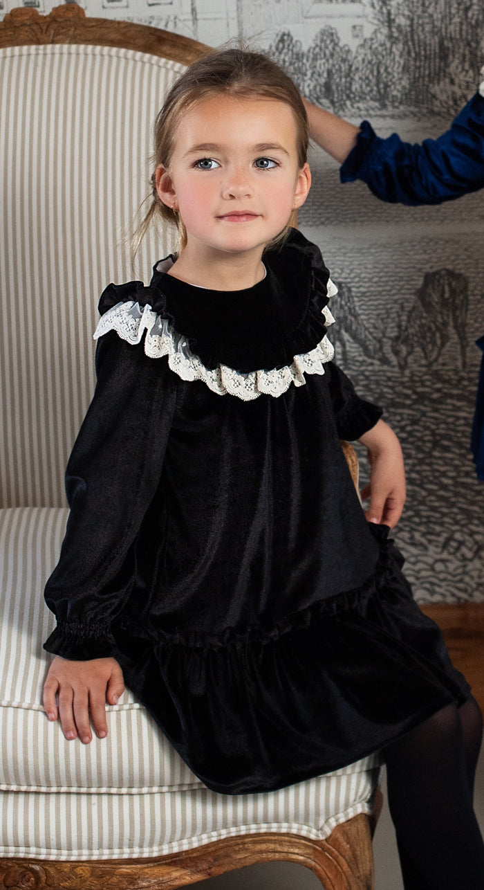 Carol Black Velvet Dress
