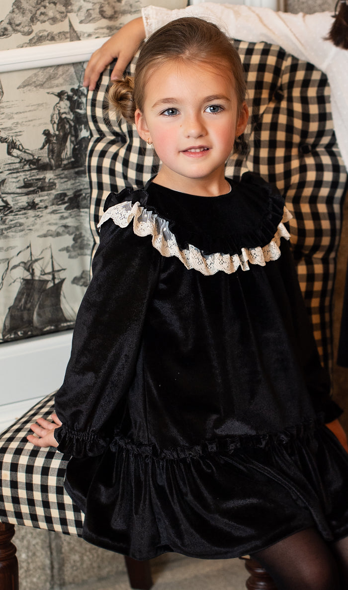 Carol Black Velvet Dress