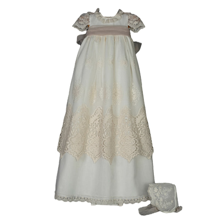 Catherine Gown Ivory and Camel Lace Gown
