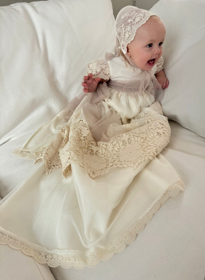 Catherine Gown Ivory and Camel Lace Gown
