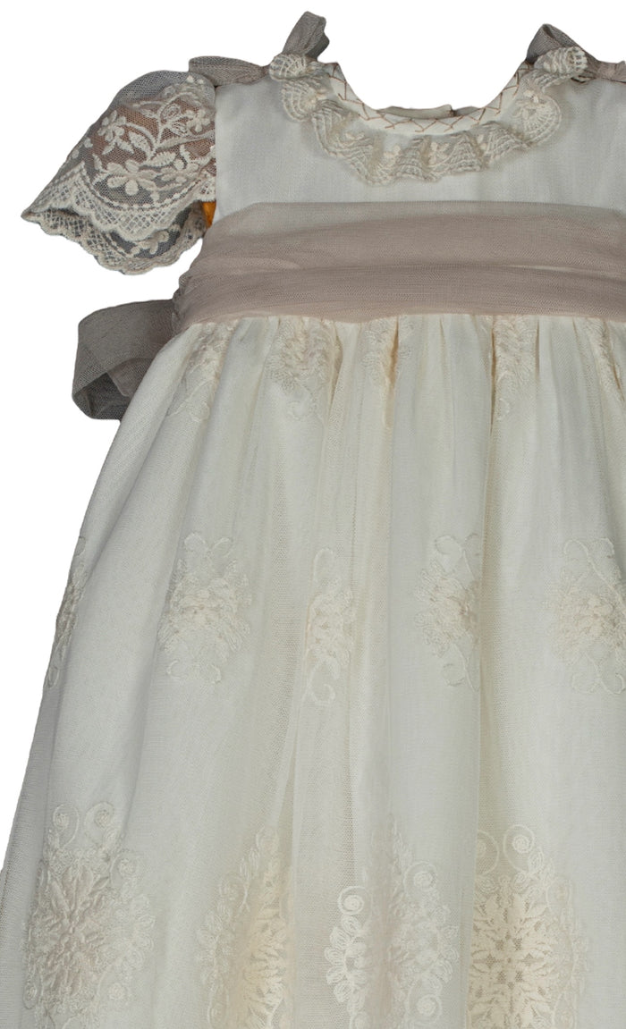 Catherine Gown Ivory and Camel Lace Gown
