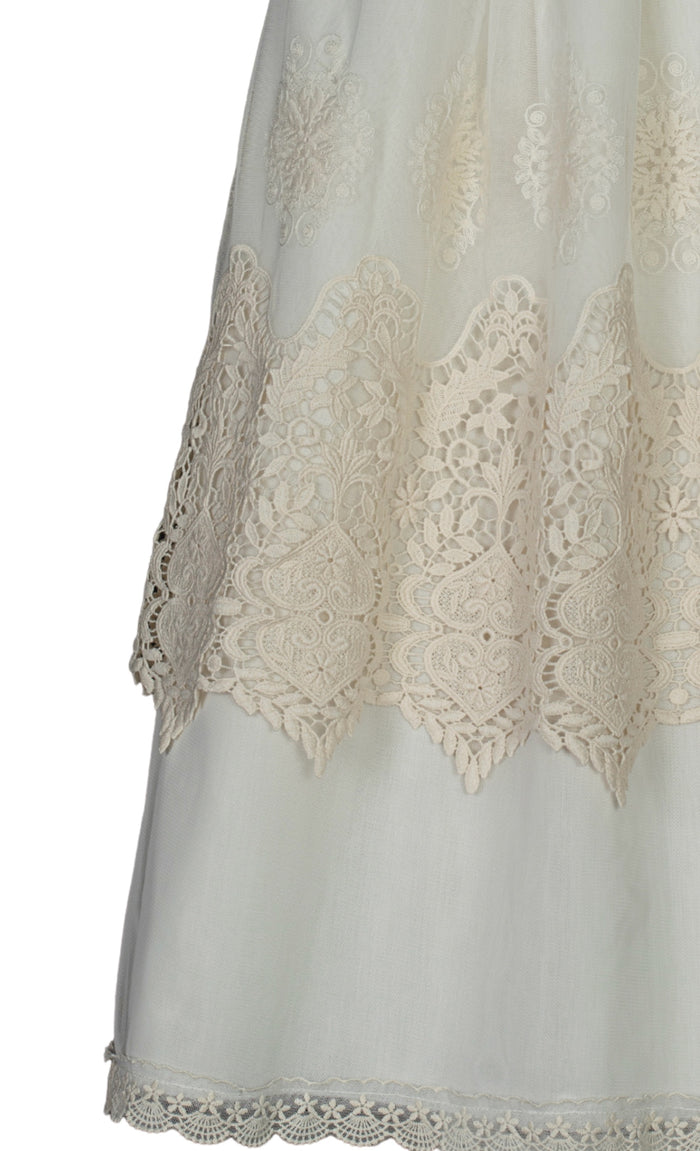 Catherine Gown Ivory and Camel Lace Gown