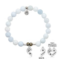 Celestine Stone Bracelet with Forever Friends Sterling Silver Charm