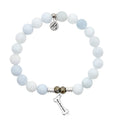 Celestine Stone Bracelet with Fur Ever Love Sterling Silver Charm