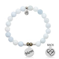 Celestine Stone Bracelet with Mom Sterling Silver Charm