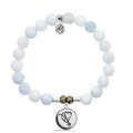 Celestine Stone Bracelet with Nurse Sterling Silver Charm