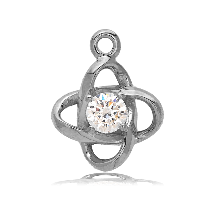 Celestine Stone Bracelet with Stronger Together Sterling Silver Charm