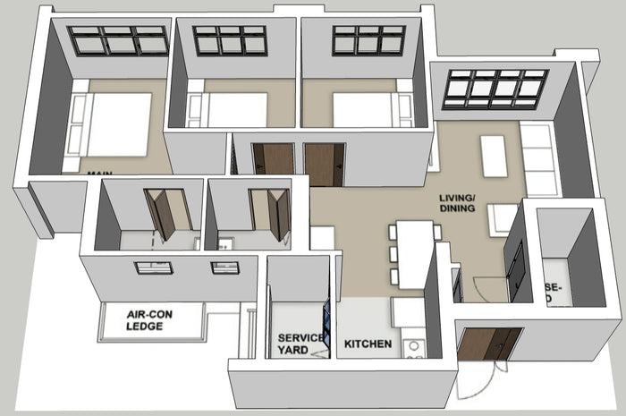 Central Trio 4-room