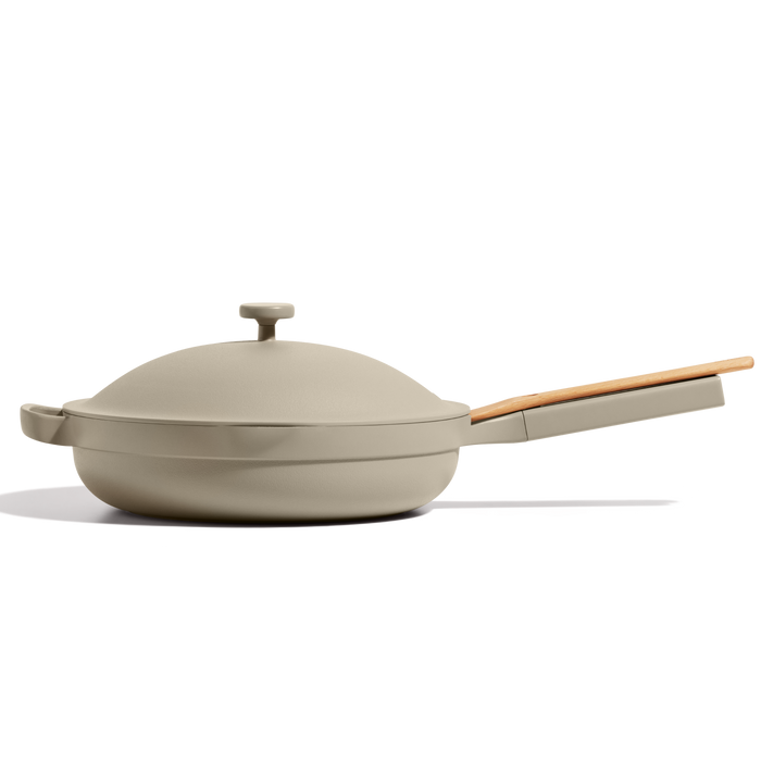 Beige Large non toxic ceramic nonstick always pan
