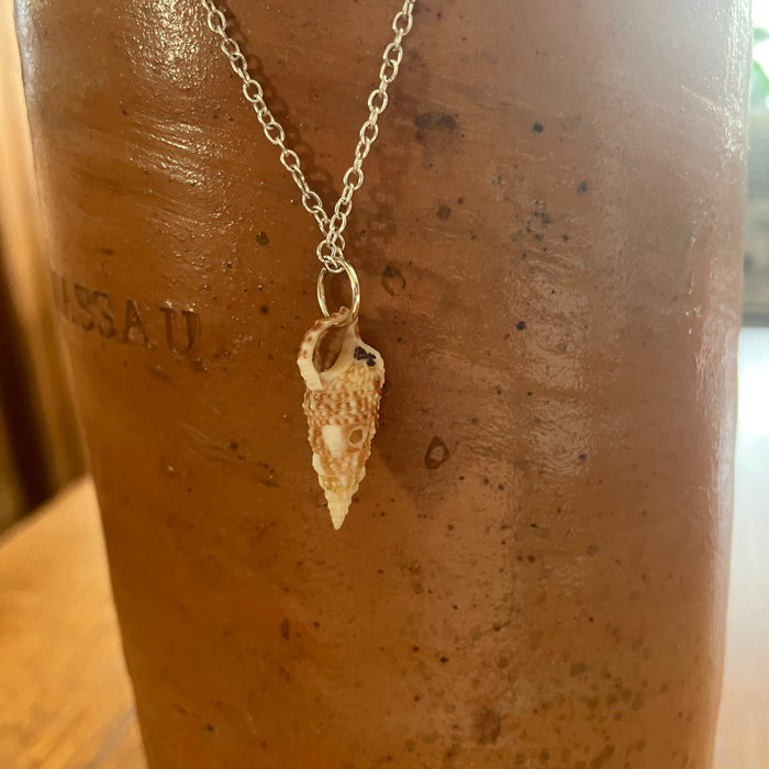 Cerith Sell Artisan Made Pendant Handcrafted Sea Shell Necklace 3/8in x 3/4in Mermaid Jewelry
