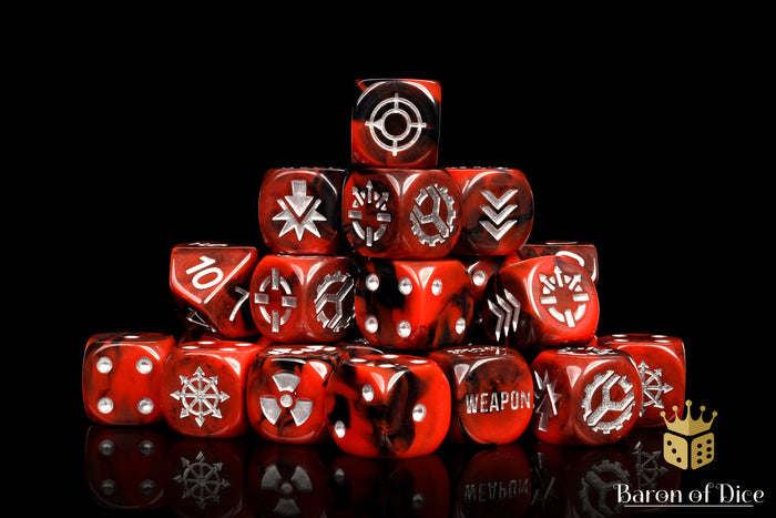 Chaos Red - Titan Dice Set of 21