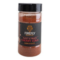 Cherry Cola BBQ Rub jar with black lid and red seasoning inside