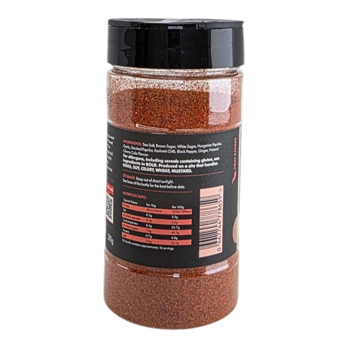 Black pouch for Cherry Cola BBQ Rub with label