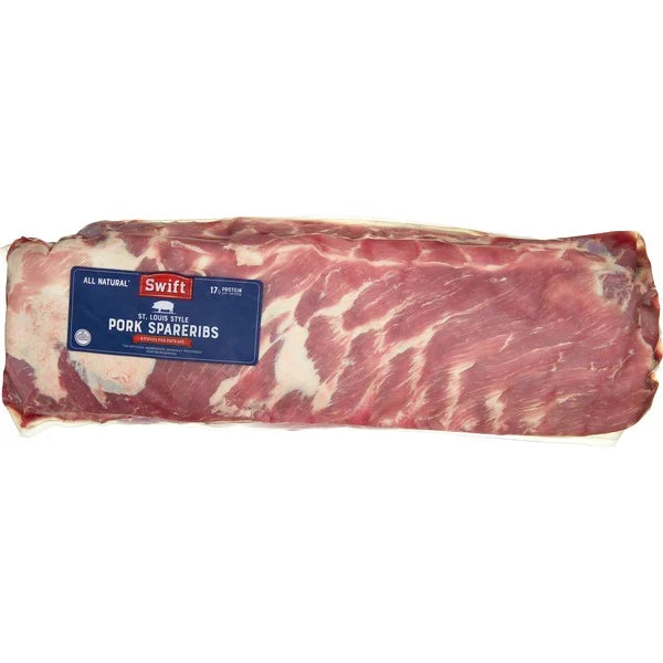 Raw pork spare ribs with Firefly seasoning and sauce