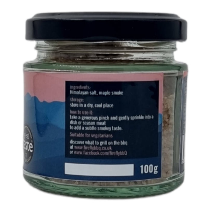 Back view of salt jar with nutrition info