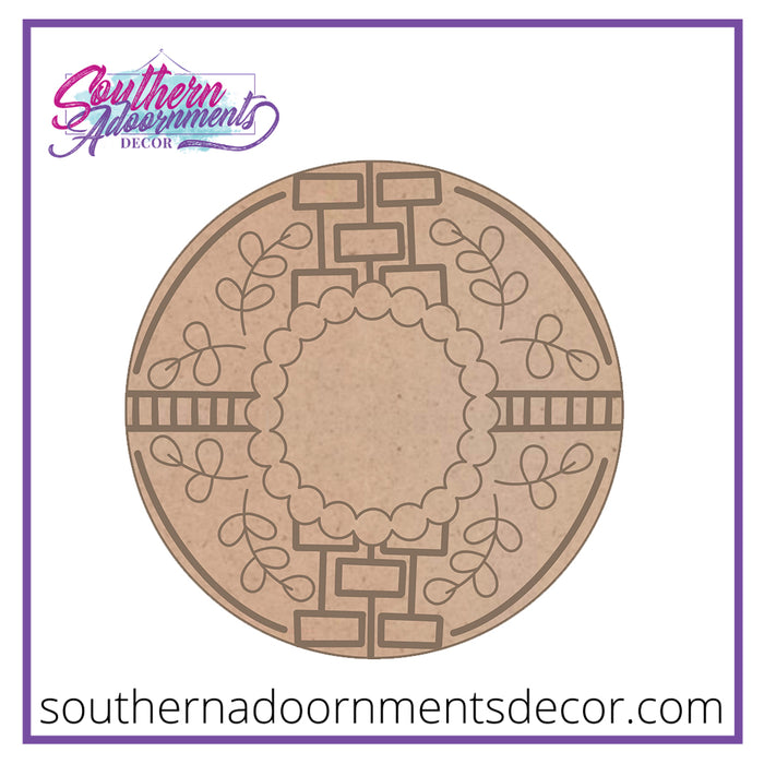 Chinoiserie Monogram Blank