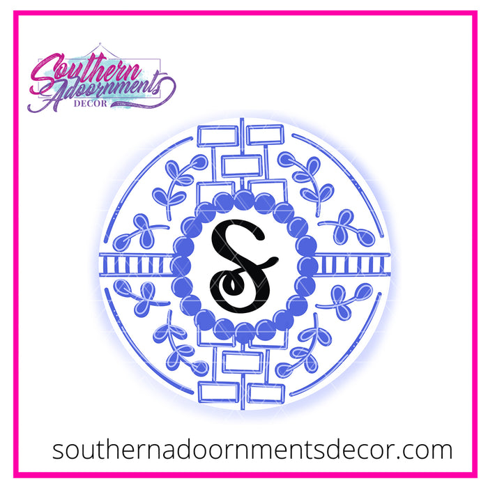 Chinoiserie Monogram Blank