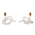 Classique Acrylic Knot Candle Holder with Golden Metal Top