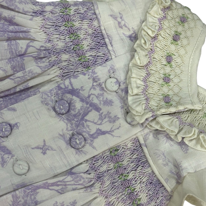 Claudia Lila Toile de Jouy Handsmocked Dress