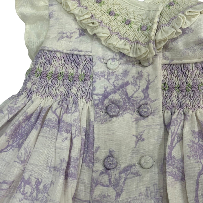 Claudia Lila Toile de Jouy Handsmocked Dress