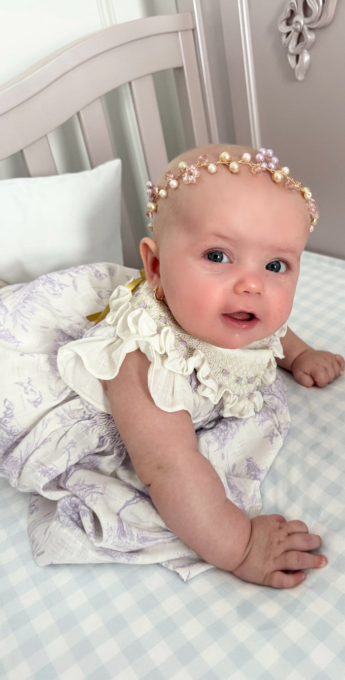 Claudia Lila Toile de Jouy Handsmocked Dress